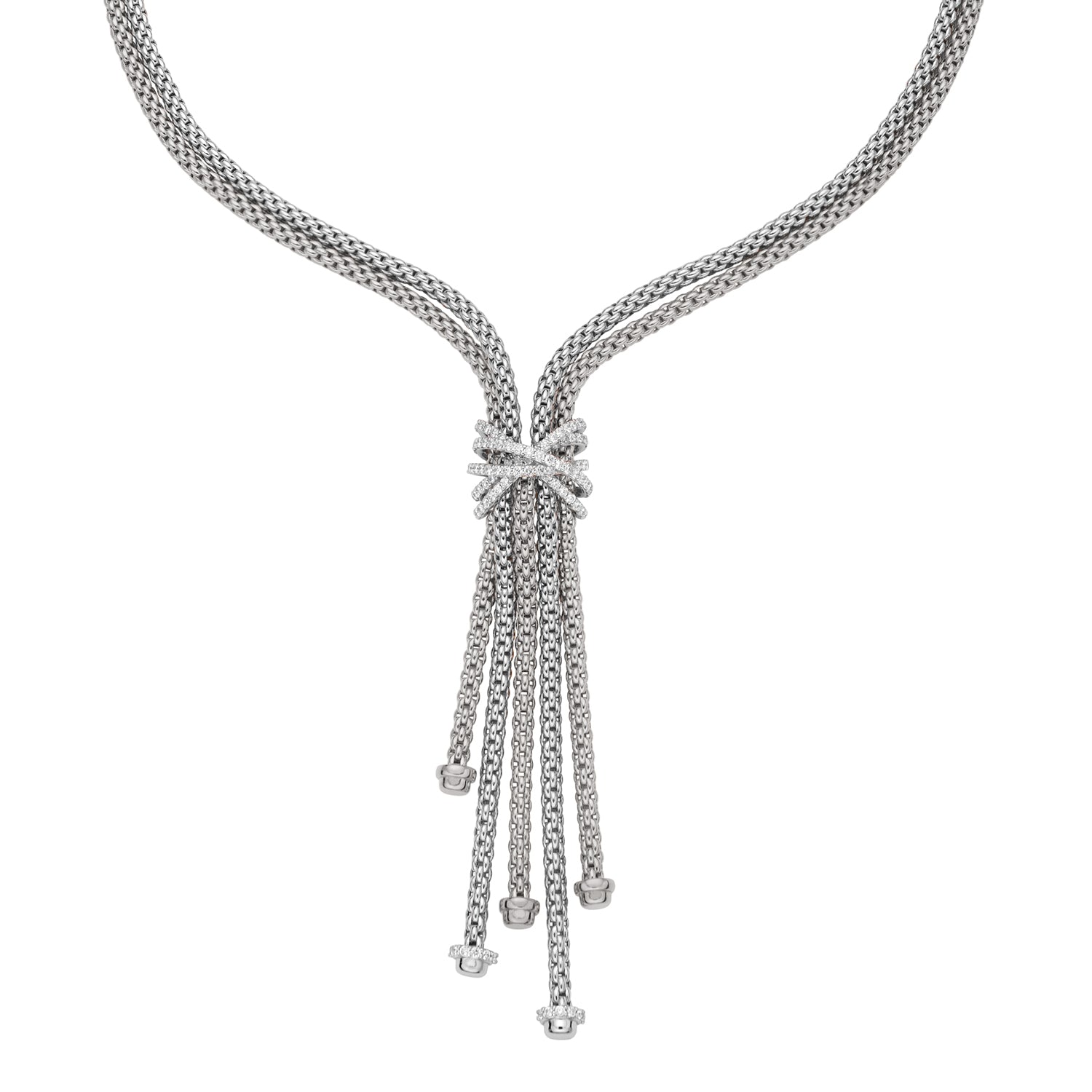 Prima MiaLuce 18ct White Gold Multistrand Necklace