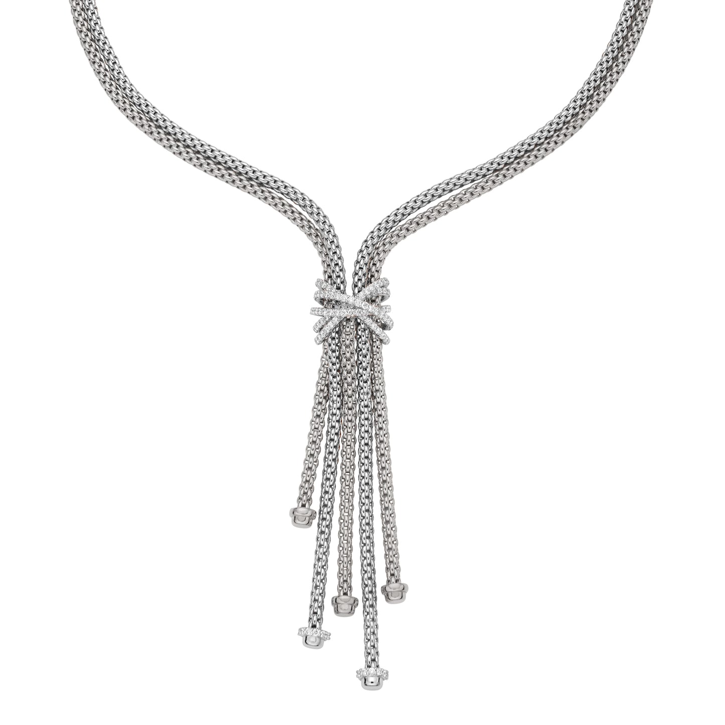 Prima MiaLuce 18ct White Gold Multistrand Necklace