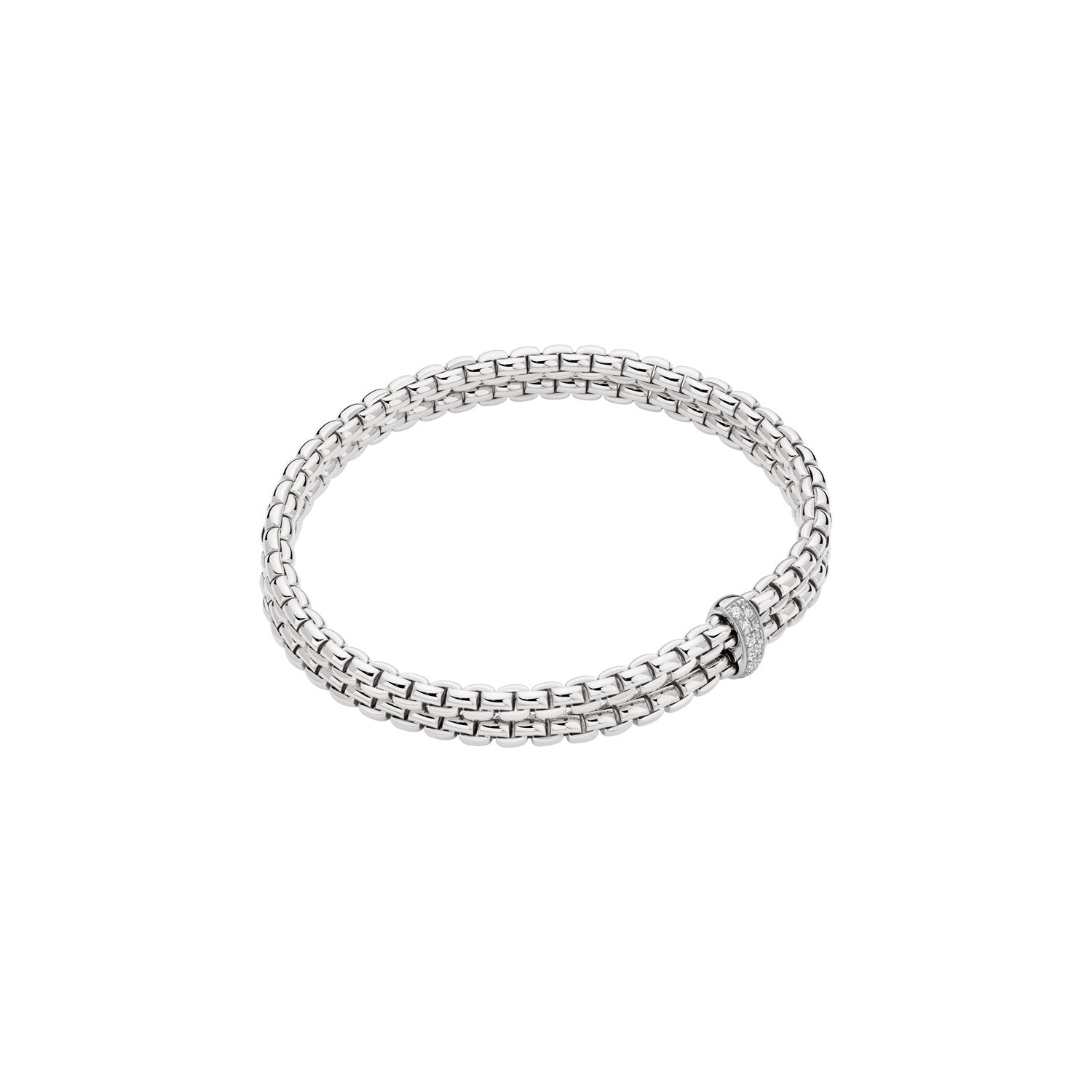 Eka Flex'it 18ct White Gold Double Bracelet With Diamonds