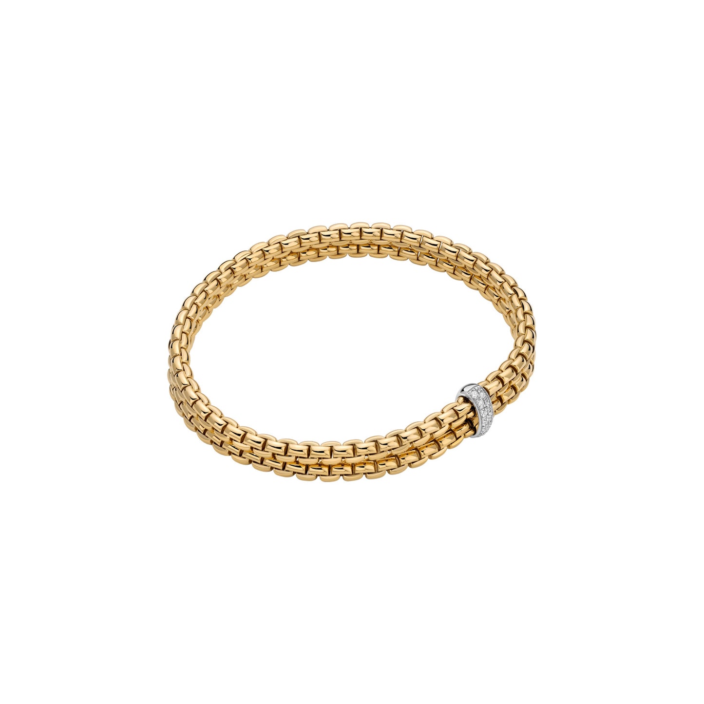 Eka Flex'it 18ct Yellow Gold Double Bracelet With Diamonds