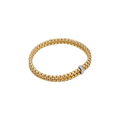Eka Flex'it 18ct Yellow Gold Double Bracelet With Diamonds