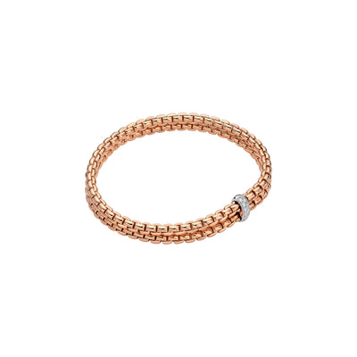 Eka Flex'it 18ct Rose Gold Double Bracelet With Diamonds