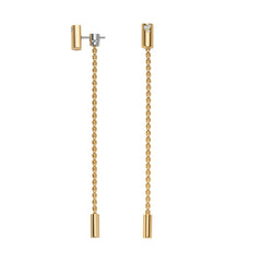 Aria 18ct Yellow Gold Drop Earrings With Set Diamonds