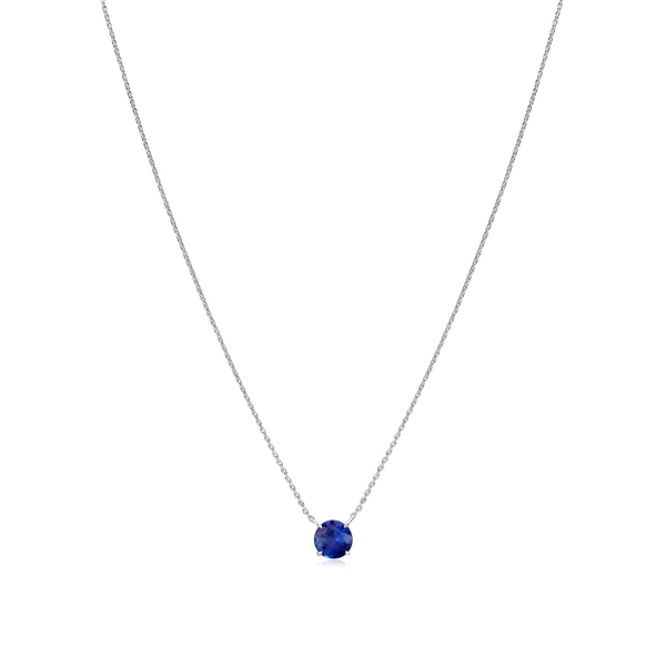 0.97cts Round-Shape Sapphire Pendant