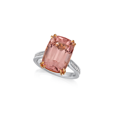 10.80cts Pink Tourmaline Solitaire Ring