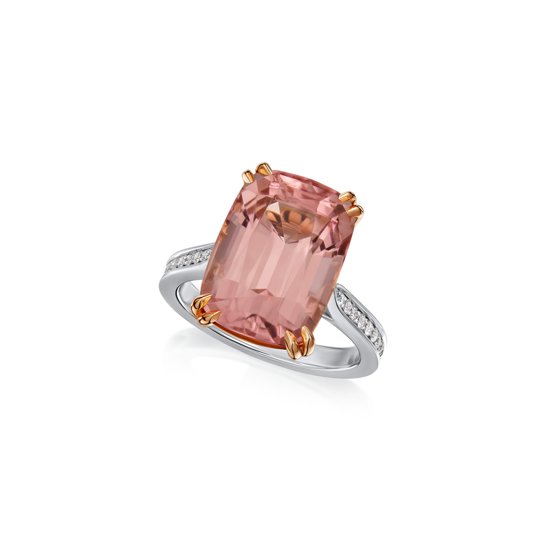 10.80cts Pink Tourmaline Solitaire Ring