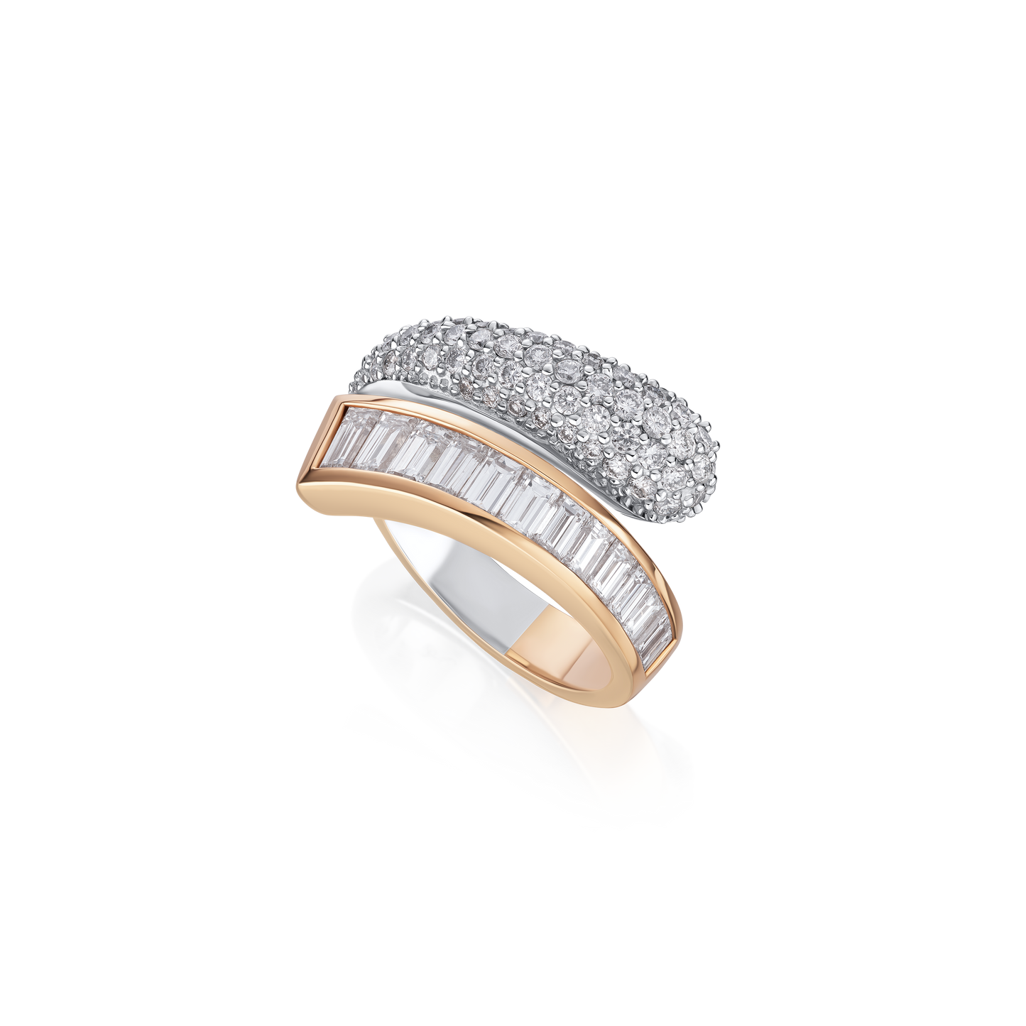 Infinity 18ct Rose Gold and Platinum Mini Zoë Ring