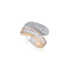 Infinity 18ct Rose Gold and Platinum Mini Zoë Ring