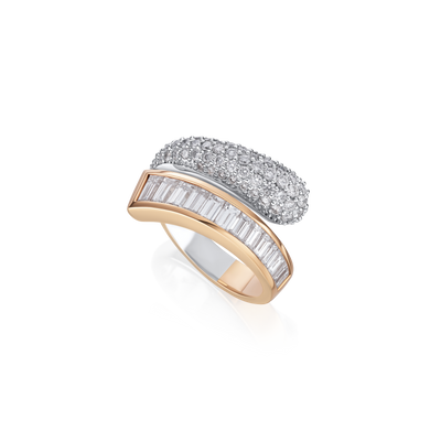 Infinity 18ct Rose Gold and Platinum Mini Zoë Ring