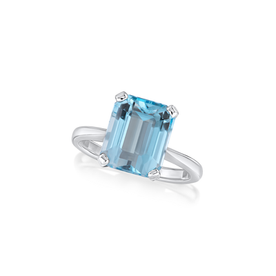 7.50cts Blue Topaz Solitaire Ring