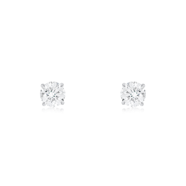 1.00ct Round Brilliant-Cut Diamond Stud Earrings