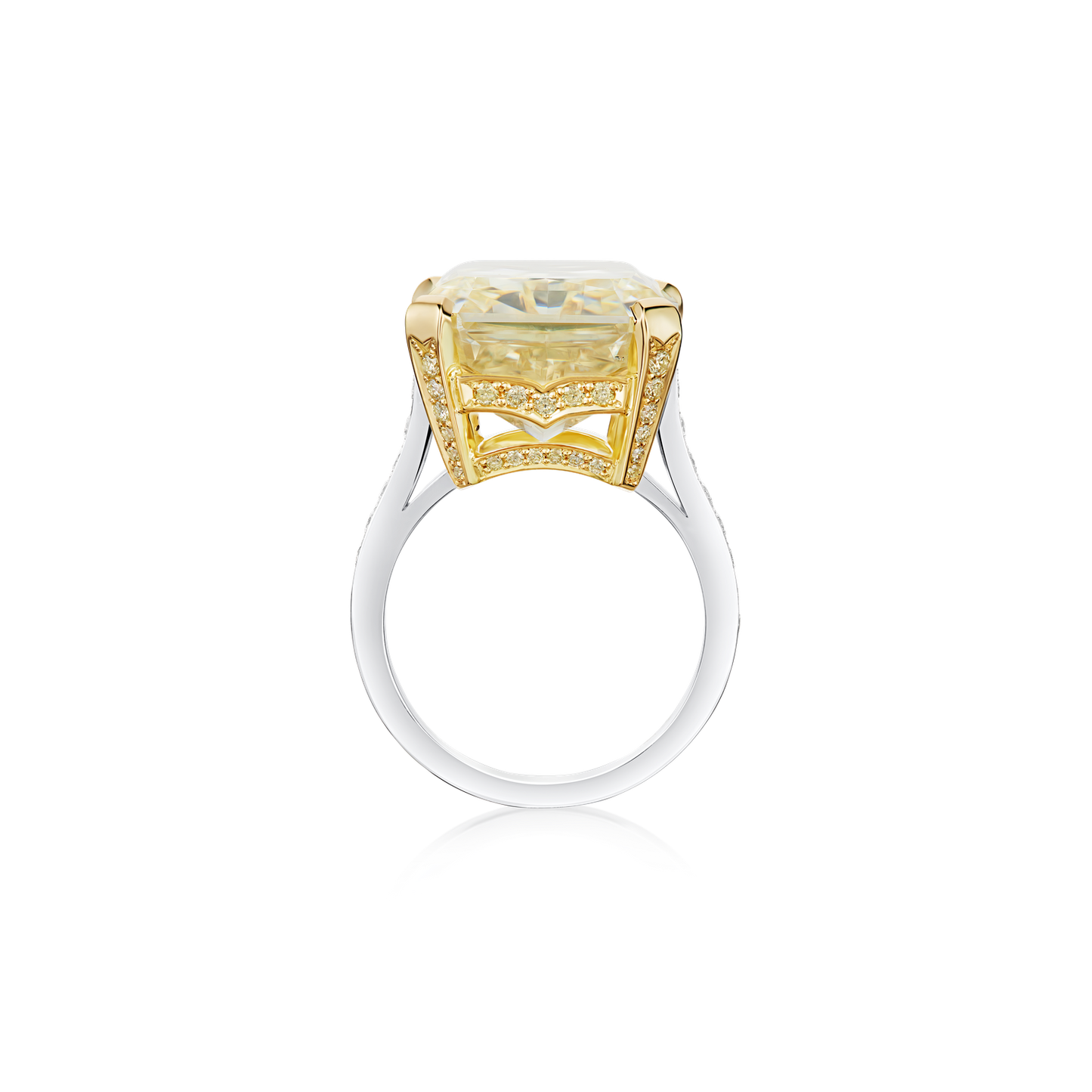 16.57cts Radiant-Cut Yellow Diamond Ring