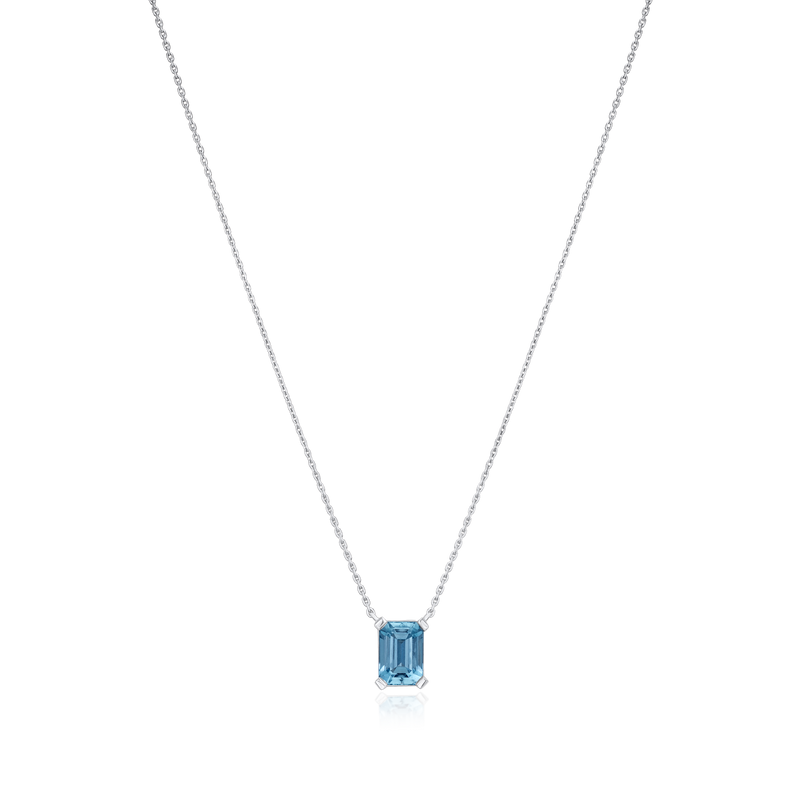 1.16cts Octagon Aquamarine Superfine Pendant