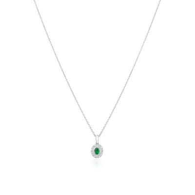 Emerald and Diamond Cluster Pendant