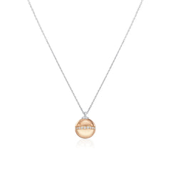 18ct Rose Gold Diamond-Set Ball Pendant