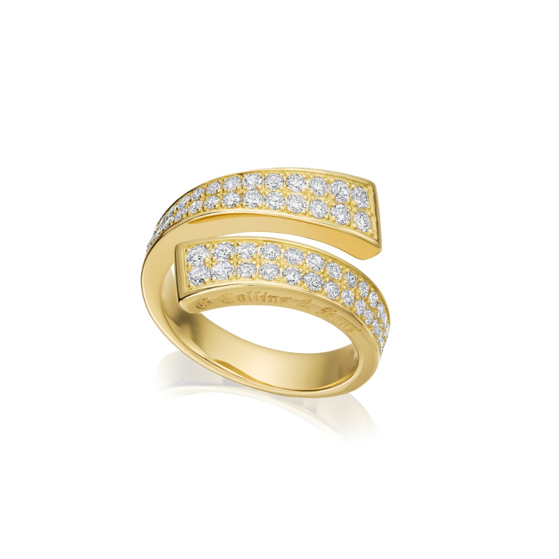 Infinity Diamond-Set 18ct Yellow Gold Ring