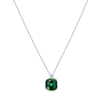 9.49cts Green Tourmaline and Diamond Pendant