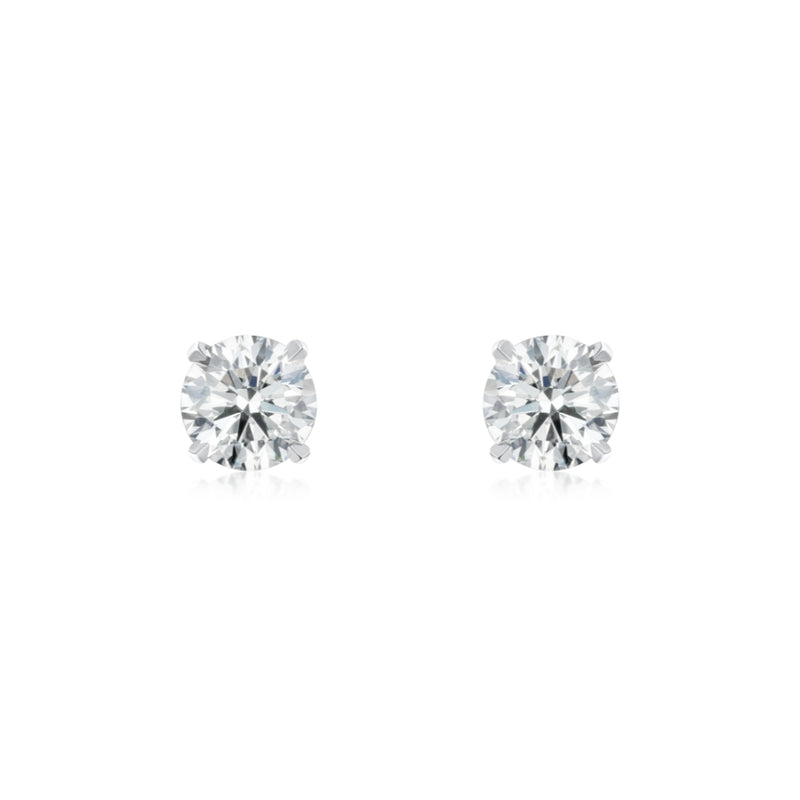 0.70ct Round Brilliant-Cut Diamond Stud Earrings