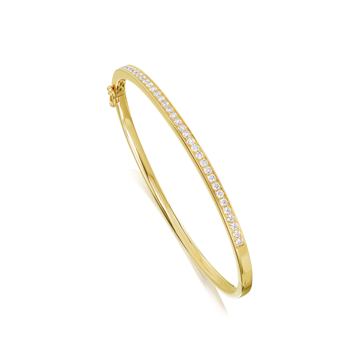 Skyline Collection 18ct Yellow Gold Diamond Set Bangle