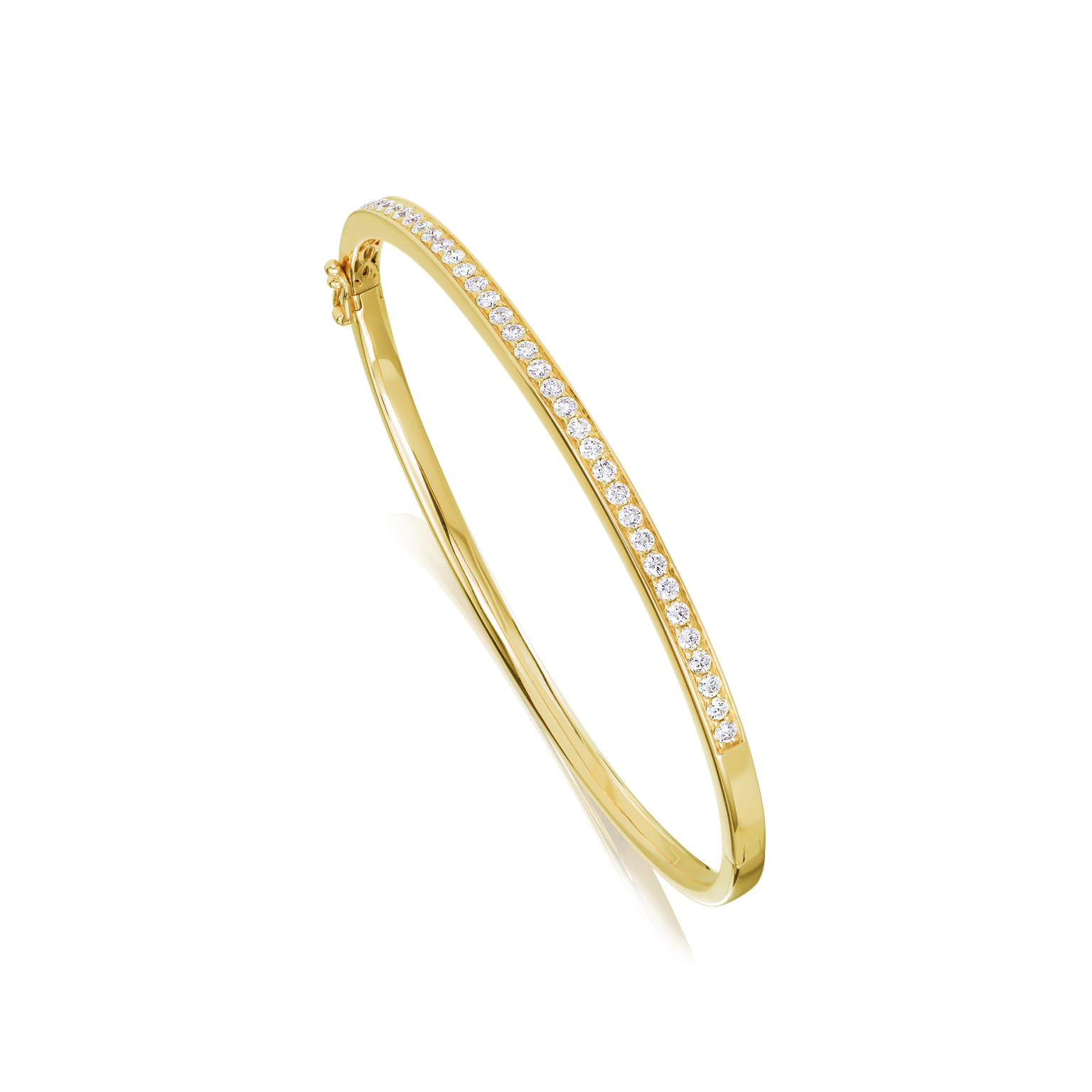 Skyline Collection 18ct Yellow Gold Diamond Set Bangle