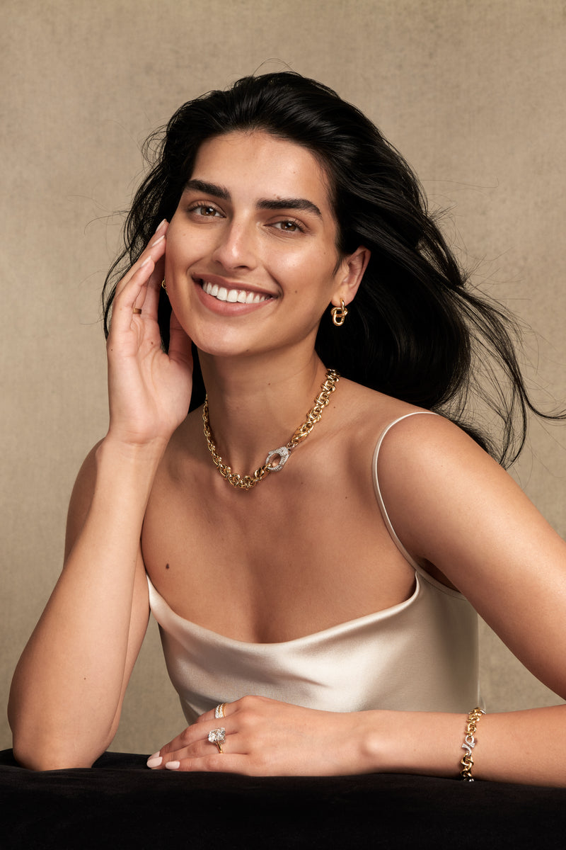 Infinity Collection 18ct Yellow Gold Diamond Set Necklace