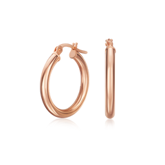 9ct Rose Gold Hoop Earrings