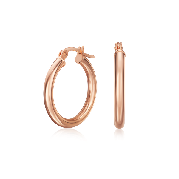 9ct Rose Gold Hoop Earrings