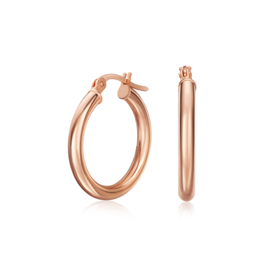 9ct Rose Gold Hoop Earrings