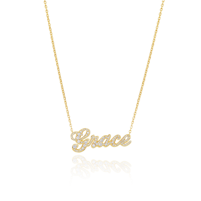 Grace 18ct Yellow Gold Diamond-Set Pendant