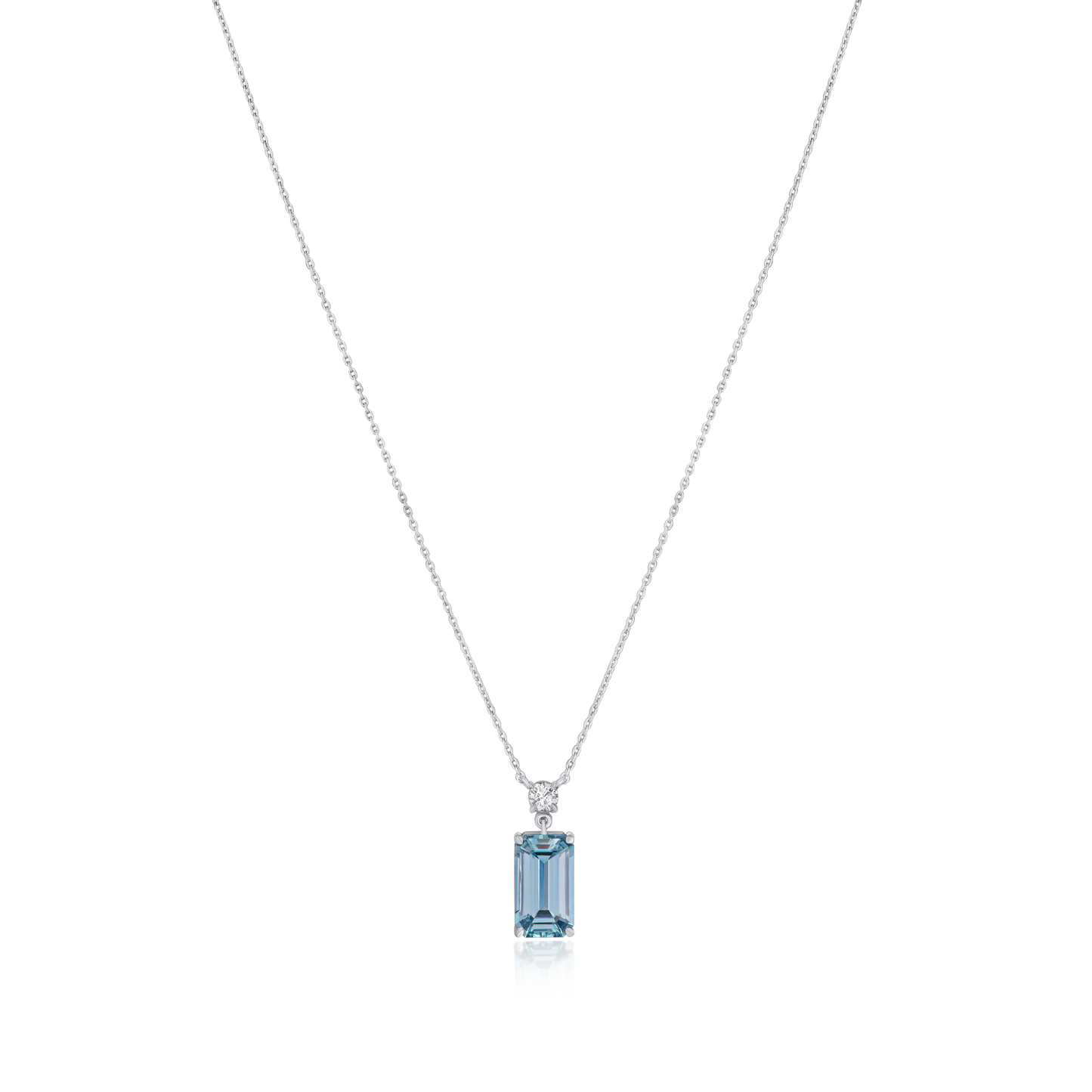 1.80cts Aquamarine and Diamond Pendant