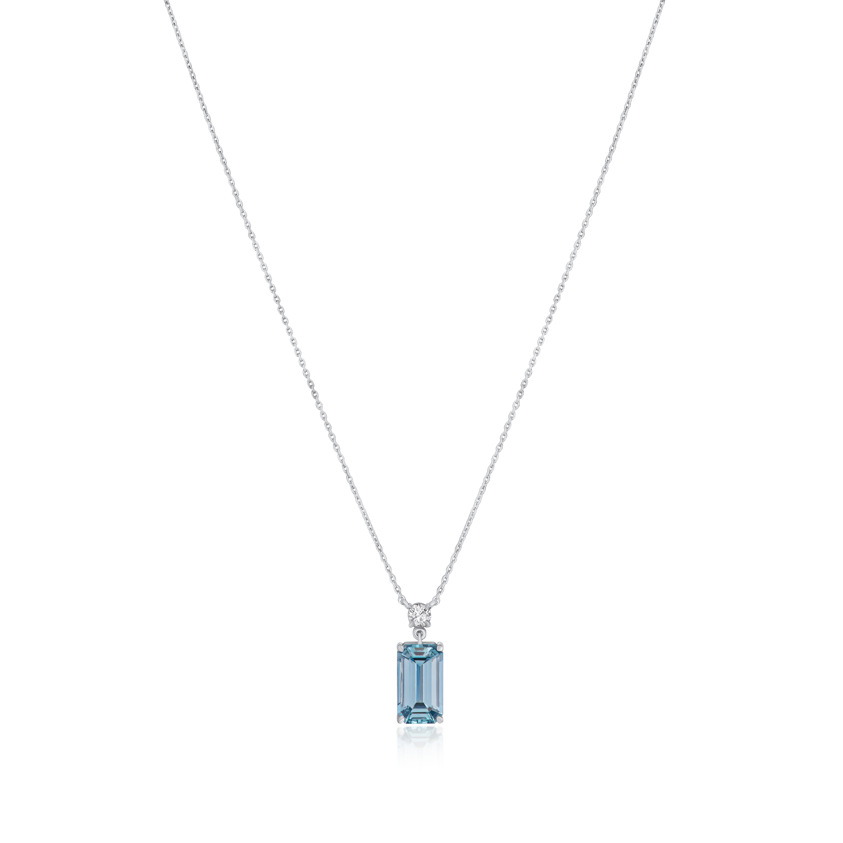1.80cts Aquamarine and Diamond Pendant
