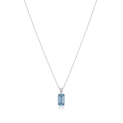 1.80cts Aquamarine and Diamond Pendant