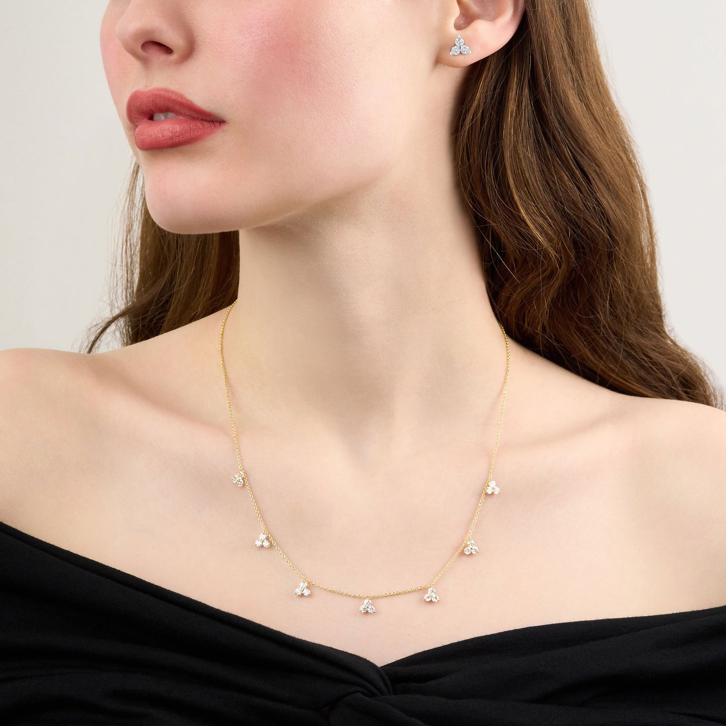 Trefoil Collection 1.83ct Diamond Drop Necklet