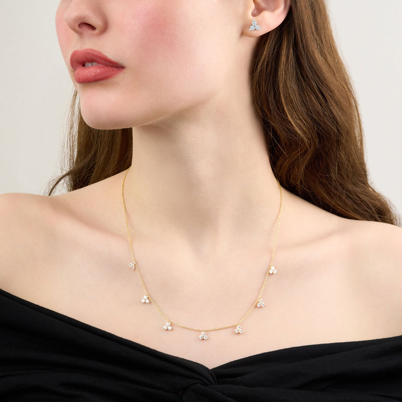 Trefoil Collection 1.83ct Diamond Drop Necklet