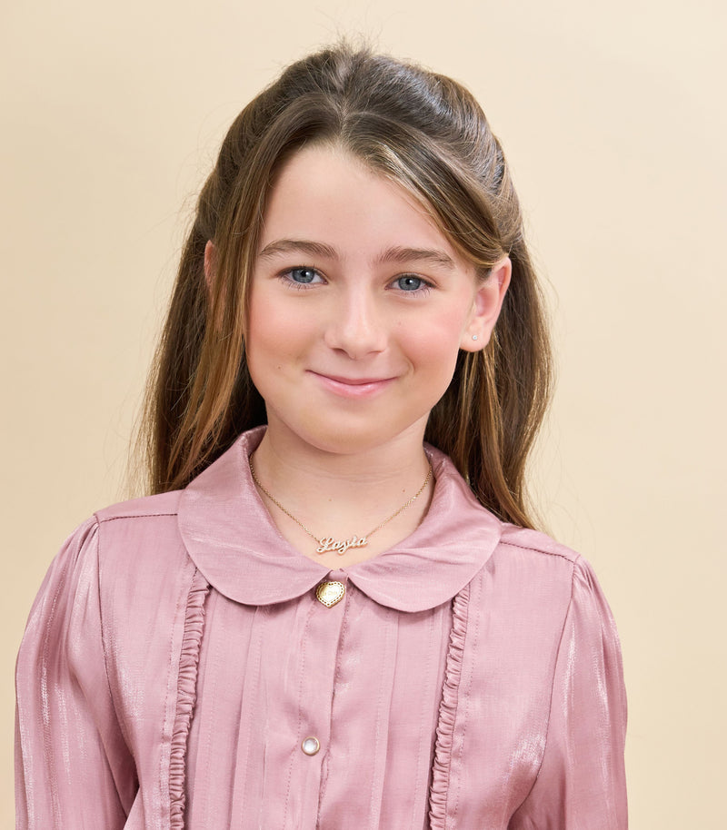 Mini Heirlooms 18ct Rose Gold Diamond Set Name Pendant