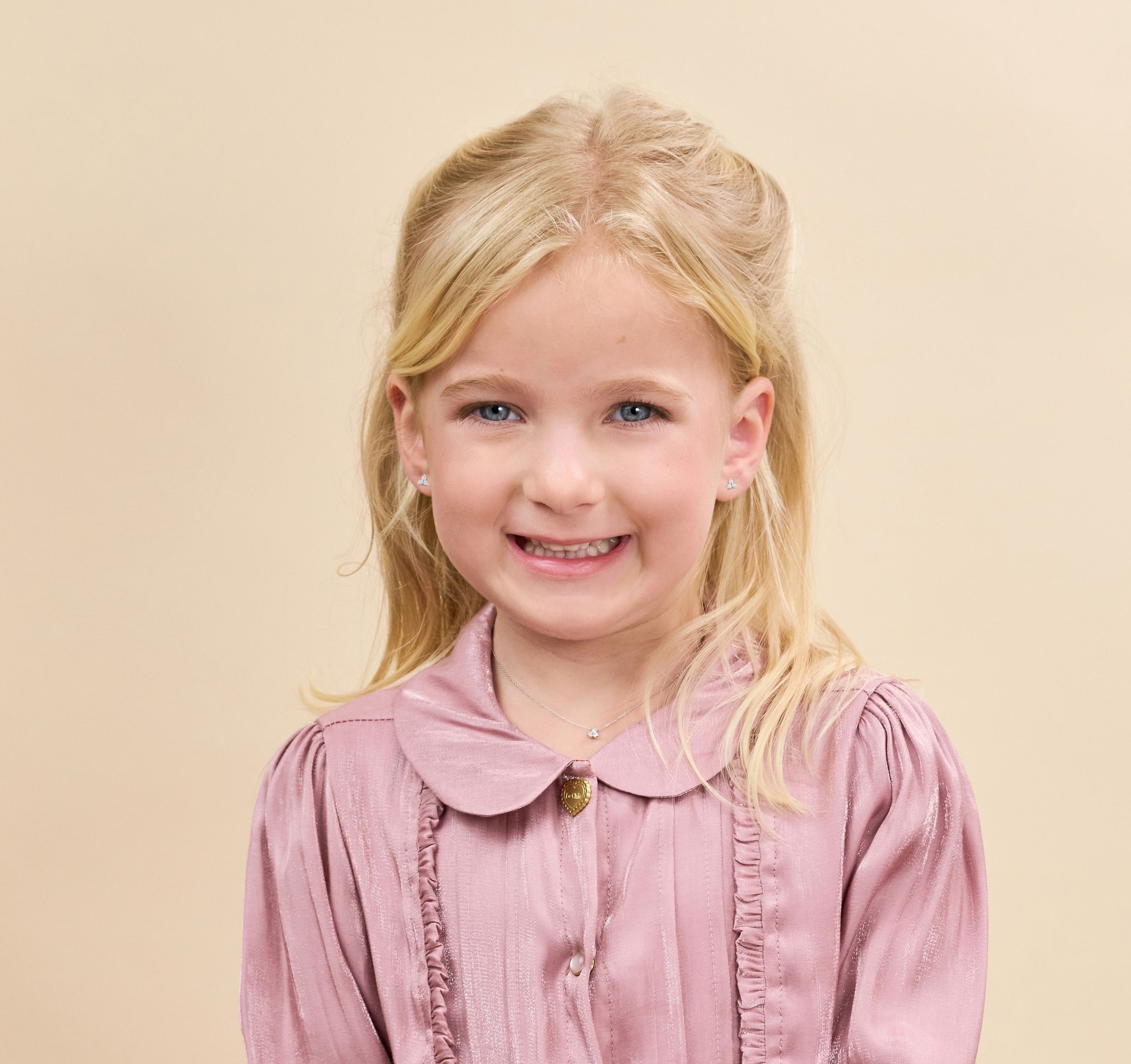 Mini Heirlooms Trefoil Diamond Earrings