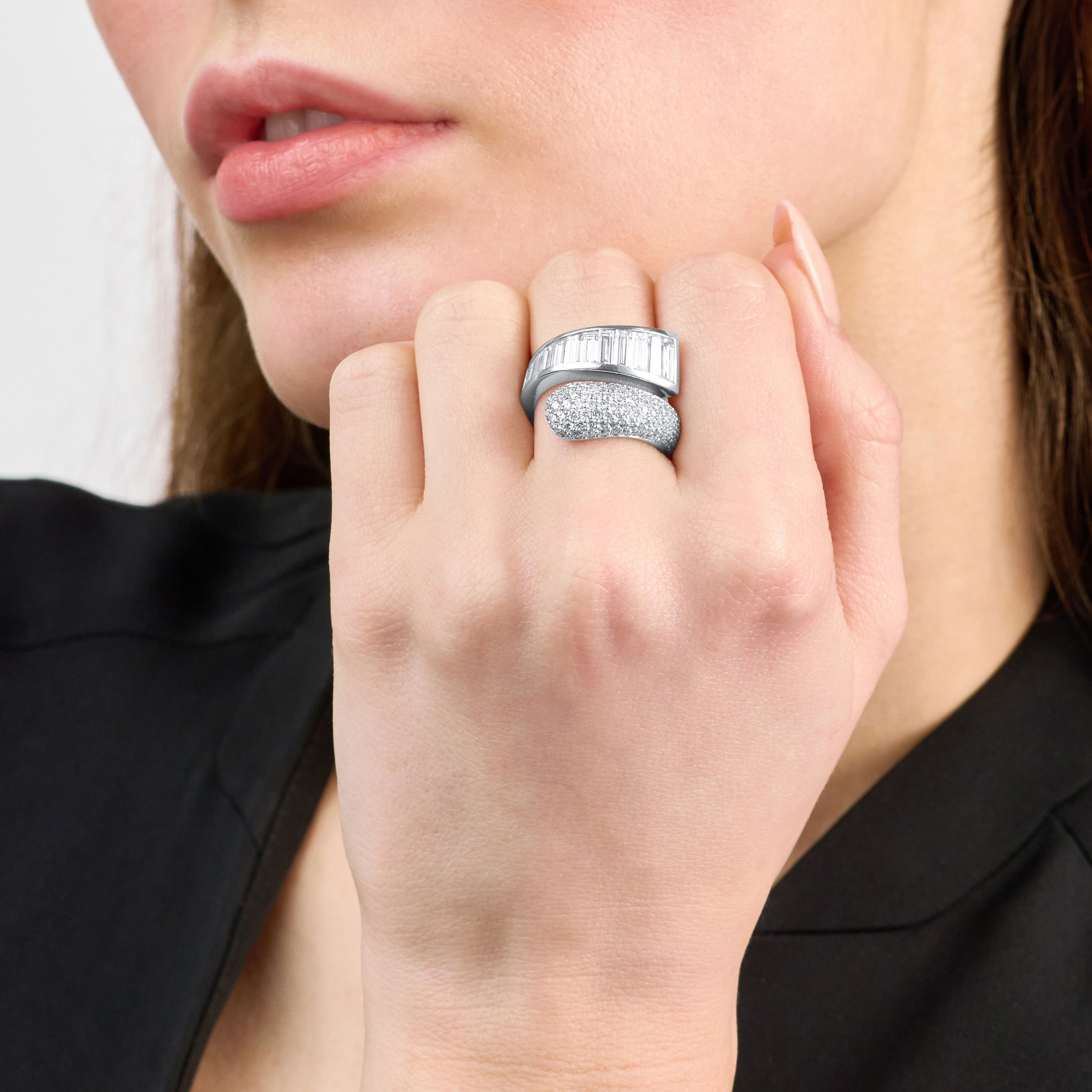 Infinity Platinum Diamond Set Zoë Ring