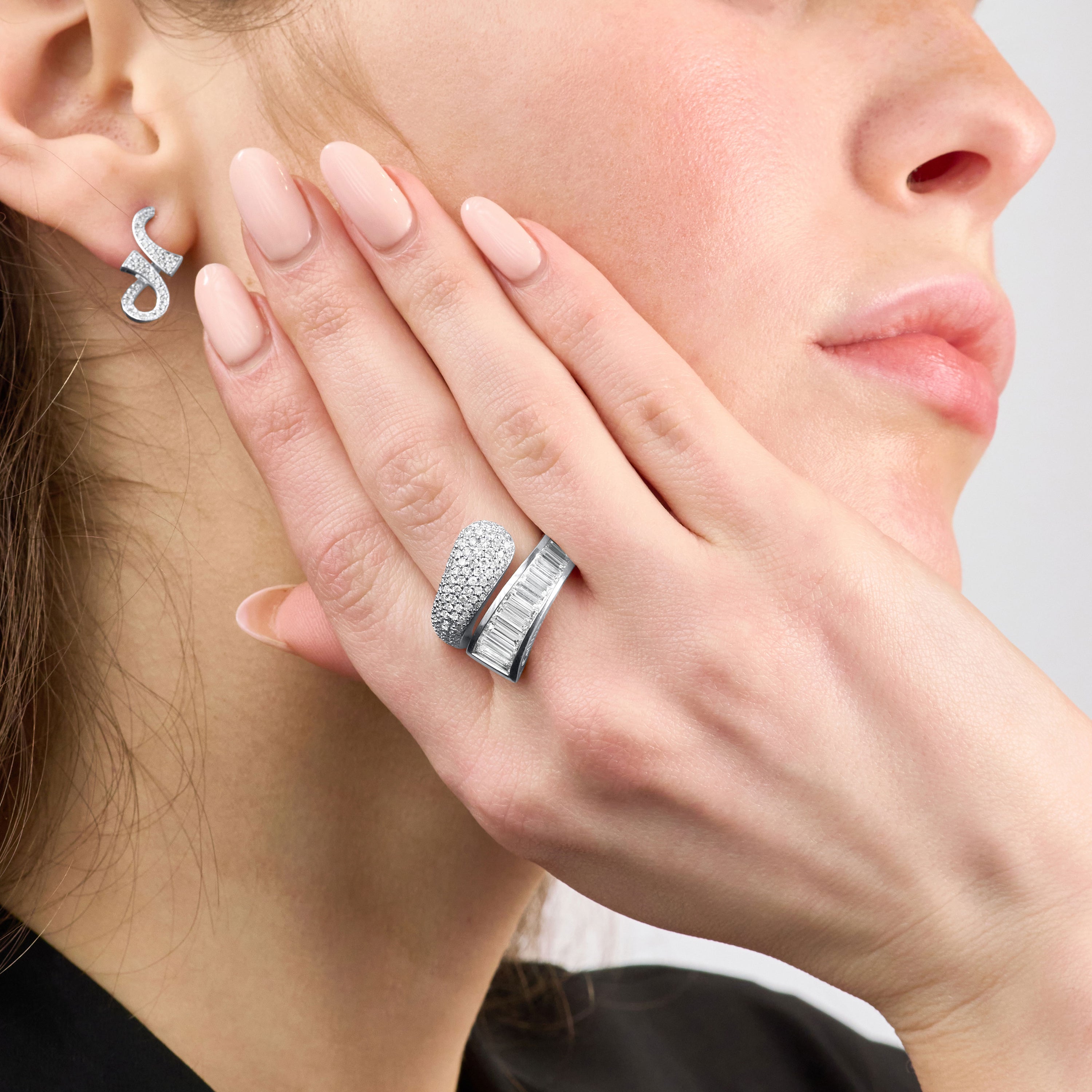 Infinity 18ct White Gold Diamond Set Earrings