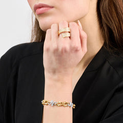 Infinity 18ct Rose Gold Diamond Set Bracelet