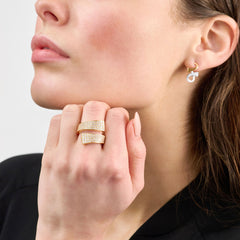 Infinity 18ct Rose and White Gold Diamond Set Earrings