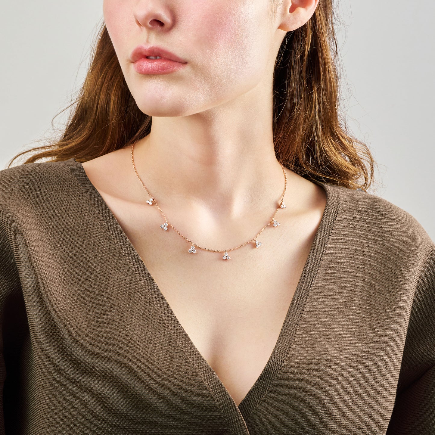 Trefoil Collection 1.84ct Diamond Drop Necklet