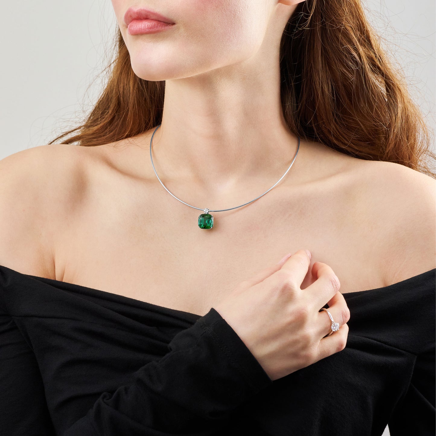 9.49ct Green Tourmaline and Diamond Pendant