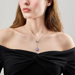 Old Cut Diamond and Ruby Drop Pendant