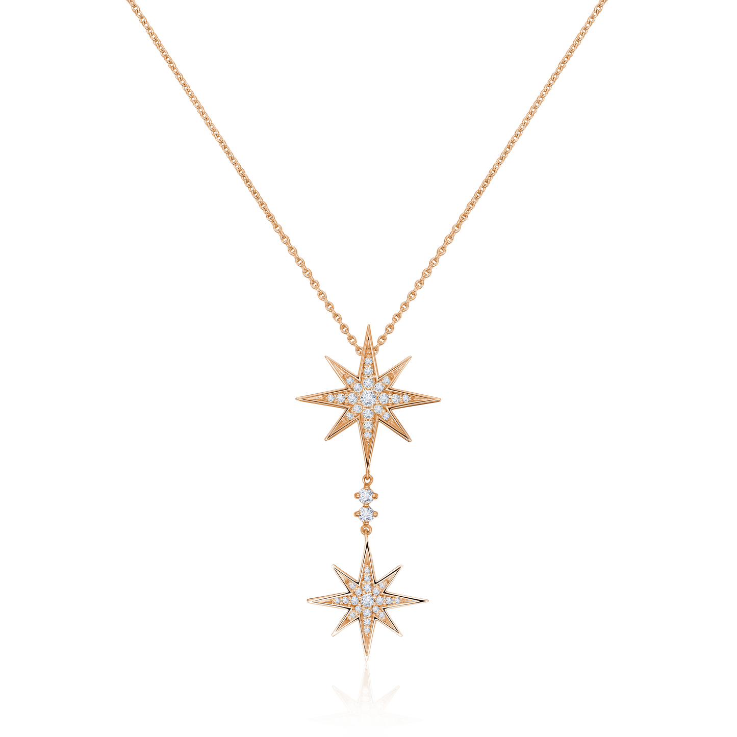 Sienna Collection 18ct Rose Gold Diamond Drop Pendant