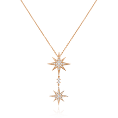 Sienna Collection 18ct Rose Gold Diamond Drop Pendant