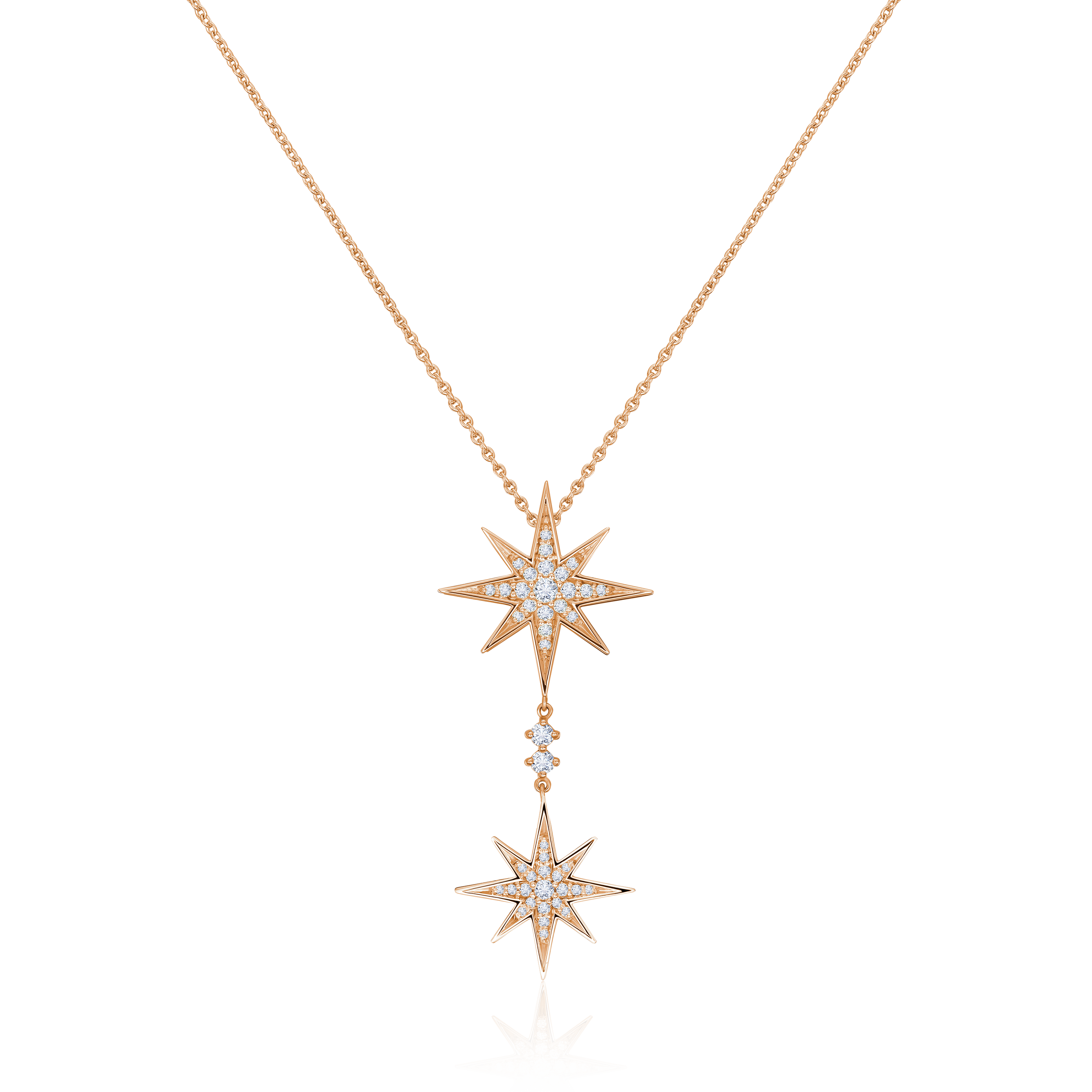 Sienna Collection 18ct Rose Gold Diamond Drop Pendant