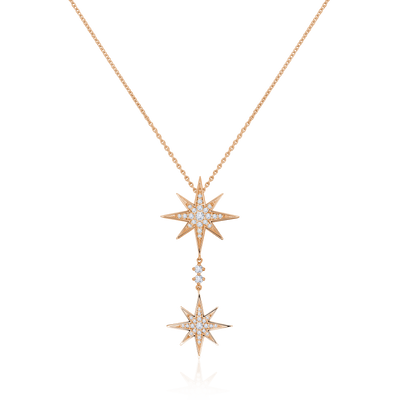 Sienna Collection 18ct Rose Gold Diamond Drop Pendant