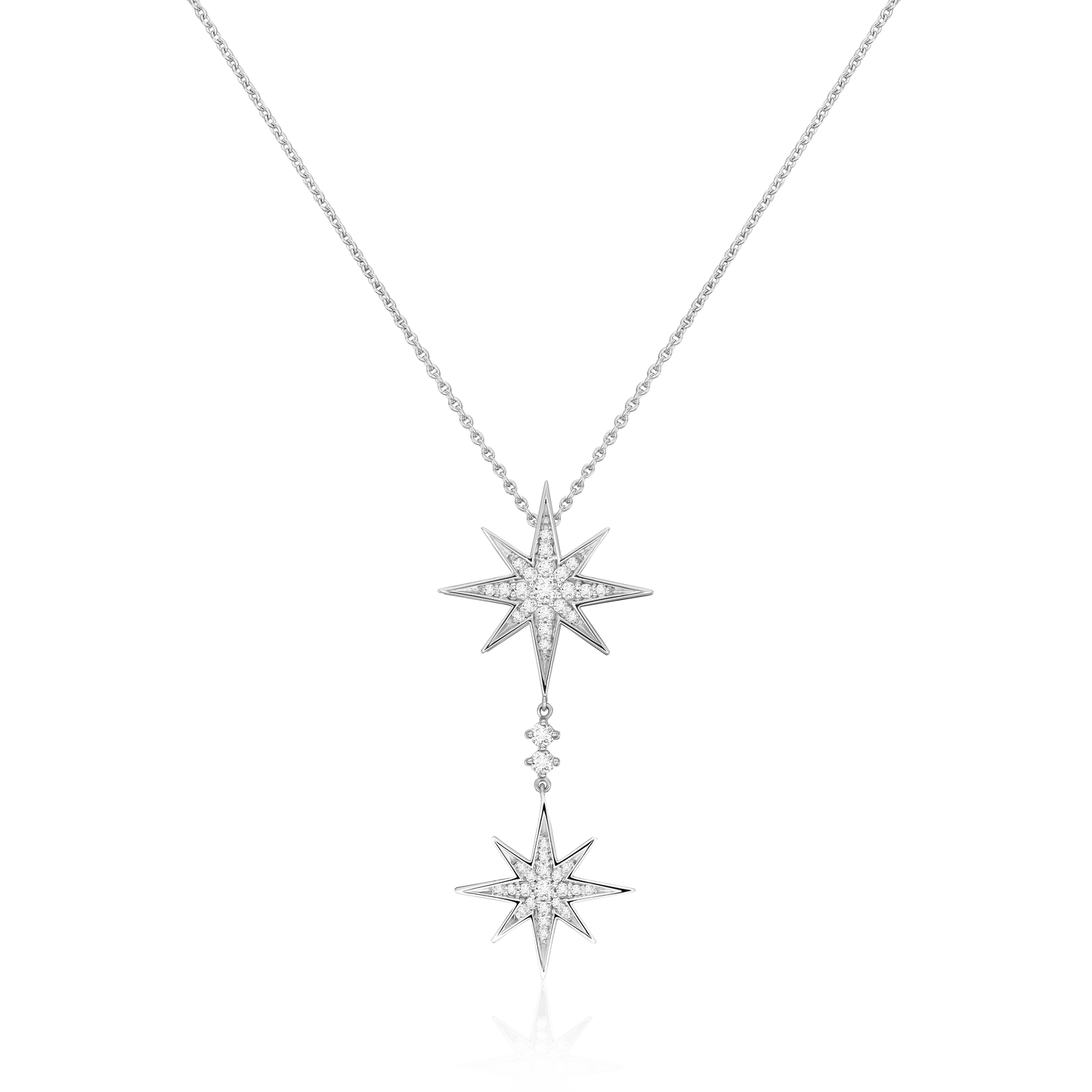 Sienna Collection 18ct White Gold Diamond Drop Pendant