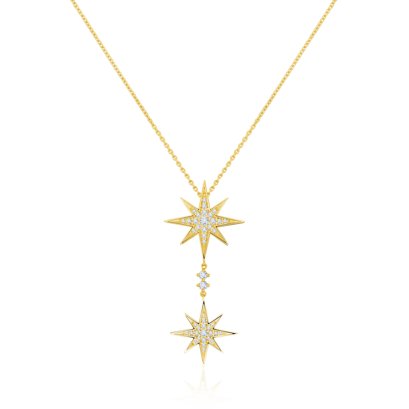 Sienna Collection 18ct Yellow Gold Diamond Drop Pendant