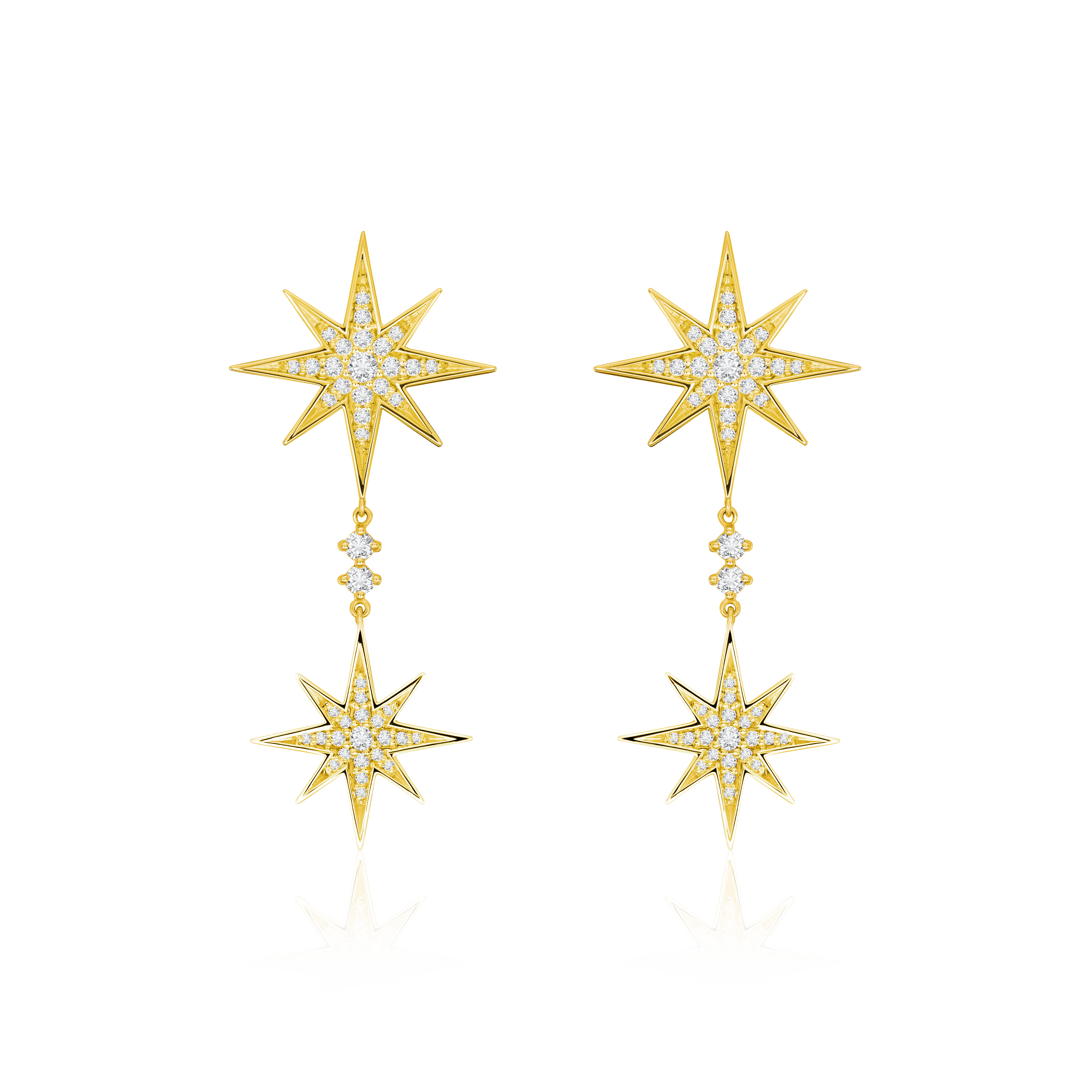 Sienna 18ct Yellow Gold Diamond Drop Earrings